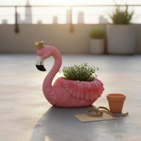 Resin Flamingo Pot Outdoor Decoration Garden Decor for Yard