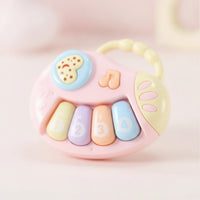 Piano Toy with Handle Light-up Handheld Piano Portable for Little Ones, Infants, Diaper Bag, Nursery
