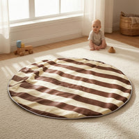 Round Activity Mat Mat Padded Kids Play Mat Cushioned Circular Rug for Little Ones, Infants, Playroom, Nursery, Camping