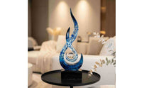 Azure Flame Statue Modern Resin Ornament for Office, Bookshelf