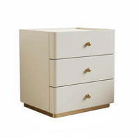 Modern Design 3-Drawer Chest Large Capacity Storage Bedside Table Spacious Tabletop Nightstand Sturdy Construction for Homeowners, Renters, Adults, Hotel Room, Entryway, Hallway