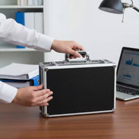 Aluminum Tool Box Sturdy Aluminum Aviation Case Lockable Tool Case Sturdy Design Safeguarding Equipment Briefcase Shock