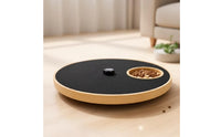 Wooden Feeder with Scratching Pad Rotating Foraging Board Boredom Relief Interactive Feed Puzzle Indoor for Mealtime
