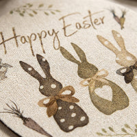 Round Easter Placemat Decorative Round Place Mat Festive Decoration Easter Table Mat for Party Hosts, Families, Holiday Gatherings, Parties, Indoor Use