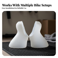 2 Pieces Silicone Gear Selector Hood Cover Soft & Comfortable Cycle Bike Brake Hoods Silicone Gear Selector Sleeves Flexible And