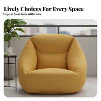 cleanable Inflatable Fabric Armchair Removable Cover Air Sofa Minimalist Design Indoor Seating Quick Inflation for Students, Renters, Living Room, Balcony, Apartment, film viewing