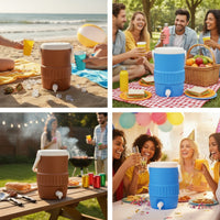 pailStyle Beverage Holder with Tap Portable Drink Holder with Handles Compact Long Lasting for Picnics, Backyard, Beach
