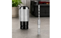 Knurled Grip Electric Wrench Drill Adapter Silver and Black Hammer Drill Adapter Compact Rotary Hammer Converter Cylindrical