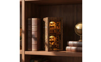 Book-Shaped Display Scene Kit Decorative Bookshelf Insert Relaxing 3D Wooden Puzzle for Library