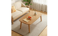 Rectangular Coffee Table Modern Coffee Table with Solid Wood Legs Minimalist Furniture for Living Room, Apartment