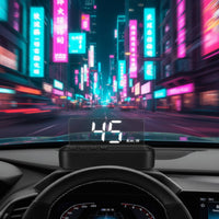 Adjustable Angle Head-up Display No Film Required OBD Car HUD Flexible Mounting for Night Driving