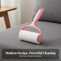 Reusable Handle Sticky Lint Roller Gentle on Clothes Pet Remover Roller 360° Rotation for Homeowners, Car Owners, Clothing, Home, Travel