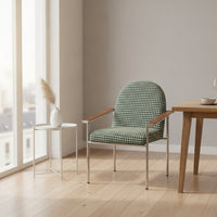 Upholstered Dining Chair Comfortable Upholstered Armchair Supportive Dining Chair for Bedroom