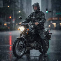 Windproof Rain Jacket and Pants Set Breathable Two-Piece Waterproof Suit Vented Waterproof Jacket and Bibs Mesh Lining for Cycling