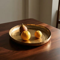 Decorative Tray Textured Fruit Tray Irregular Decorative Dish for Coffee Table, Entryway Console