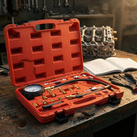 Petrol Pressure Test Kit Molded Storage Case Petrol Pressure Tester Metal Adapters