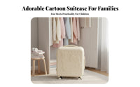 Kids Rolling Suitcase Adjustable Telescopic Handle Cartoon Hardshell Luggage Lightweight Kids Luggage for Girls, Sleepovers, Airport, Vacation