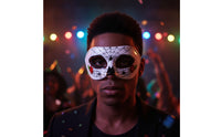 Day of the Dead Masquerade Covering Vivid Sugar Facial Covering Size Fits All for Halloween, Cosplay