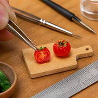 Miniature Simulation Tomato Resin Ornaments for Dollhouse DIY Scenes