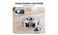 Ventilated Stainless Steel Teapot Warmer Round Stainless Steel Tea Warmer Low-Silhouette Tableware Accessory Sturdy