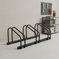 Steel Cycle Parking Rack Powder-Coated Bike Rack with Wheel Slots Heavy-Duty Cycle Stand Stable for Cyclists, Commuters, Outdoor
