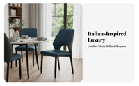 Light Luxury Design Upholstered Dining Chair Easy to Clean Modern Leather Dining Chair High-Density Foam Cushion Long-Lasting Construction for Restaurant Owners, Interior Designers, Apartment Dwellers, Hotel, Living Room