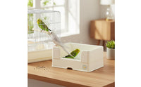Easy to Clean Circulating Water Bird Bath Automatic Bird Bathtub Parrot Shower Basin for Parrots, Cockatiels, Small Birds, Aviary