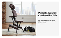 Lightweight Foldable Chair Oil and Waterproof Portable Massage Chair Ergonomic Design Adjustable Kneeling Stool Padded Cushion for Beauticians, Physical Therapists, Clients, Beauty Salon, Mobile Treatment, Home, Office
