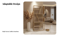 Light Luxury Stylish Multi-Tier accessible shelf single-tier Freestanding Etagere shelf single-tier adaptable Use Room Divider Decorative decoration for Book Lovers, Interior Decorators, Office Workers, Entryway, Study, Bedroom