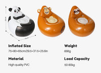 Inflatable Bean Bag Chair for Kids, Portable, PVC, 122x120cm