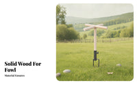 Black Metal Support Chicken Perch Stand Tightening Knob Ground Insert Perch Stand for Outdoor