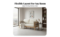 Narrow Design Minimalist Wood Frame Sofa Small Space accommodating Living Room Seating space-efficient Size Couch Removable and cleanable upholstery for Apartment Dwellers, Homeowners, Young Adults, Lounge Area, Home availableice, Bedroom