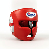 Thickened Boxing Headgear with Cheek Protection Padded Open Face Headgear Ventilated Sparring Helmet with Chin Guard Shock-Absorbing for Boxers, Fighters, Muay Thai, Sanda