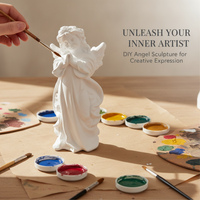 Guardian Angel Cupid Plaster Sculpture for DIY Painting & Aromatherapy