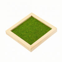 Wooden Base with Grass Wood Miniature Display Base Layered Wooden Scenery Tray for Hobbyists