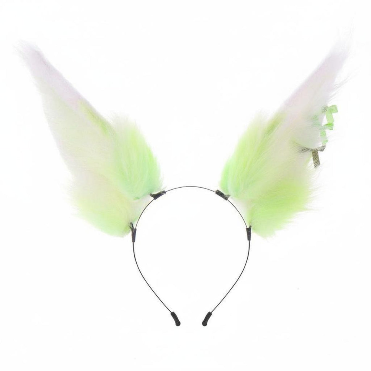 Gradient Color Faux Hair Canine Ears Headband Handmade Cosplay Canine Headpiece Performance Prop Costume Accessory Lifelike for Cosplayers, Performers, Anime Convention
