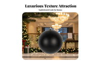 24 Pieces Black Christmas ornament Set Electroplated Hanging Bauble Multi-Finish