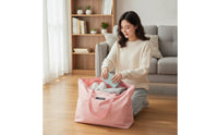 Spacious Travel Bag with Luggage Sleeve Versatile Polyester Travel Tote Lightweight Zippered Carryall Bag Adjustable for Overnight Stays