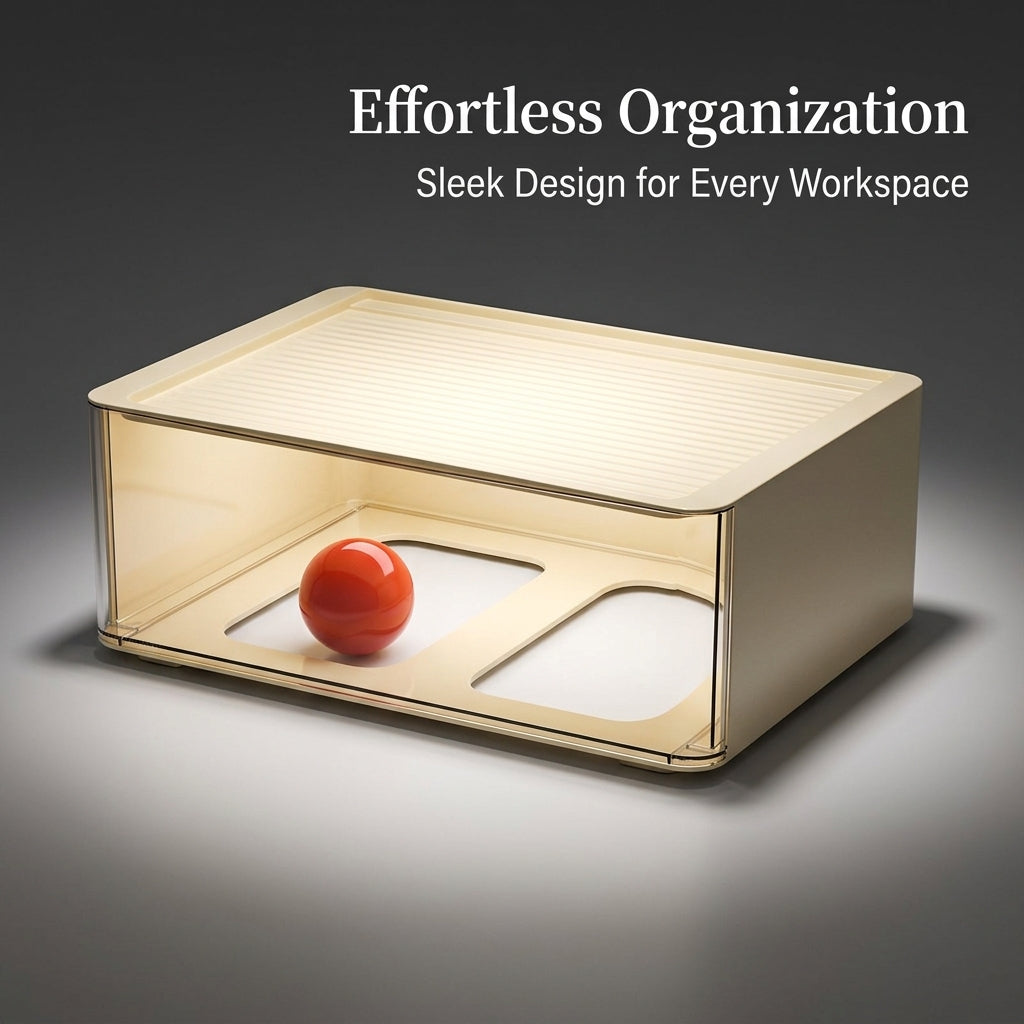 Stackable Desk Drawers for Office Storage, Desktop Drawer Organizer with 6L Capacity, HIPS Small Unit for Home