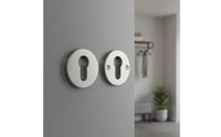 Stainless Steel Keyhole Escutcheon Metal Construction Keyhole Cover Plate Brushed Finish Door Lock Escutcheon