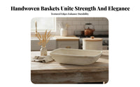 Rectangular Woven Platter Rustic and design Serving Basket multipurpose for Bakeries