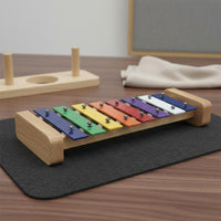 8 Note Glockenspiel Percussion Instrument Colorful Metal Key Glockenspiel Color Coded Keys Hand Knock Piano for Children, Young Children, Kindergarten