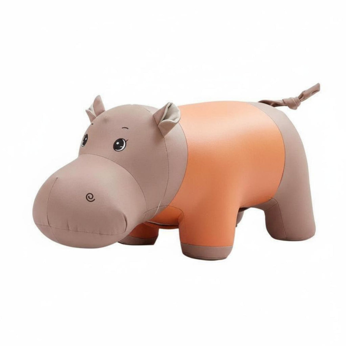 Multi-Functional Cartoon Hippo Ottoman Soft Padded Seat creature Stool Sturdy Build Footrest Non-Slip Feet for Children, Families, Parents, Entryway, Living Room, Bedroom, Office