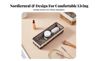 Narrow Woven container with Liner multipurpose Household Storage for Makeup Users