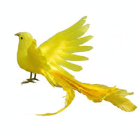 Colorful Design Long-Tailed Bird Ornament Photo Prop Phoenix Bird Decoration Feathered Home Decor Lifelike for Living Room