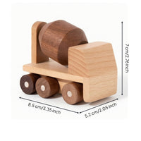 Wooden Construction Vehicle Toy Moving Wheels Wooden Vehicle Toy for Playroom, Classroom