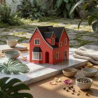 1:64 Scale House Model Detailed Building for Diorama, Collectors