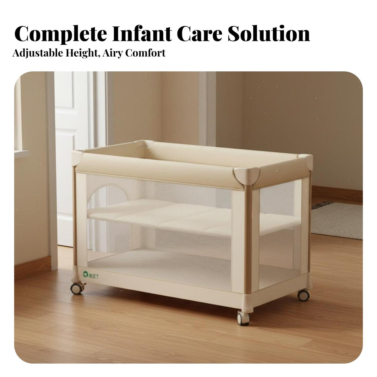 Folding Bedside Sleeper Multi-Functional Portable Infant Bed with Wheels Folding Baby Infant Bed Installationtallation