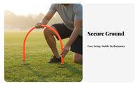 Ground Stake Agility Gate Football Dribbling Arch PVC Soccer Passing Arch for Kids, Young Athletes, Outdoor, Backyard