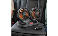 Twin-Head Car Fan Plastic Twin Head Car Fan Parking Number Plate